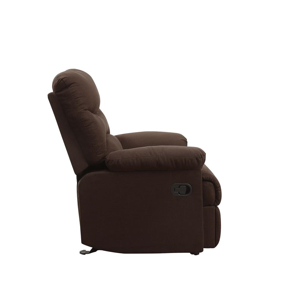 Arcadia Motion Glider Recliner, Chocolate Microfiber. Picture 7