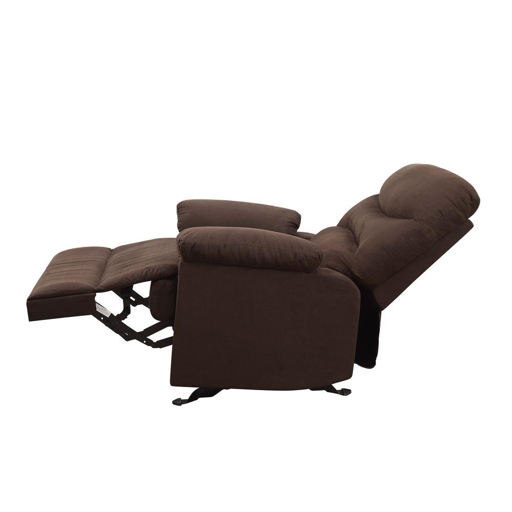 Arcadia Motion Glider Recliner, Chocolate Microfiber. Picture 8