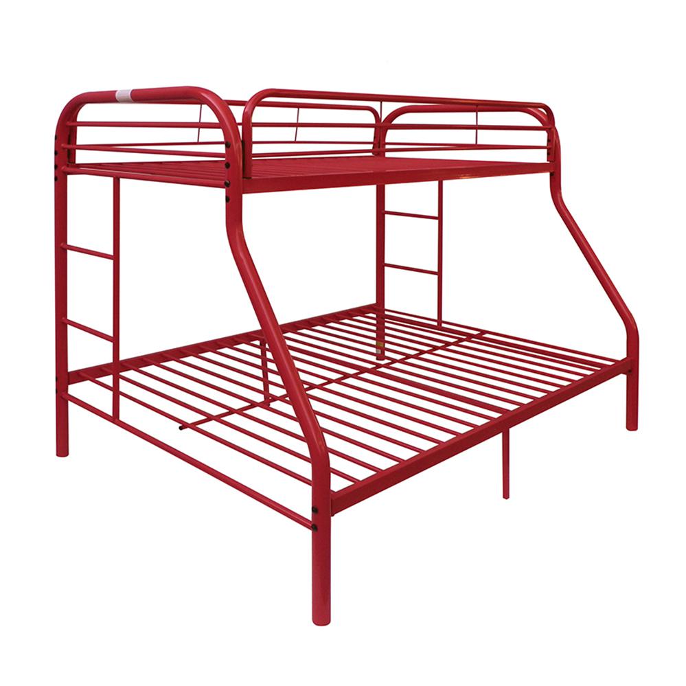 Tritan Twin/Full Bunk Bed, Red. Picture 1