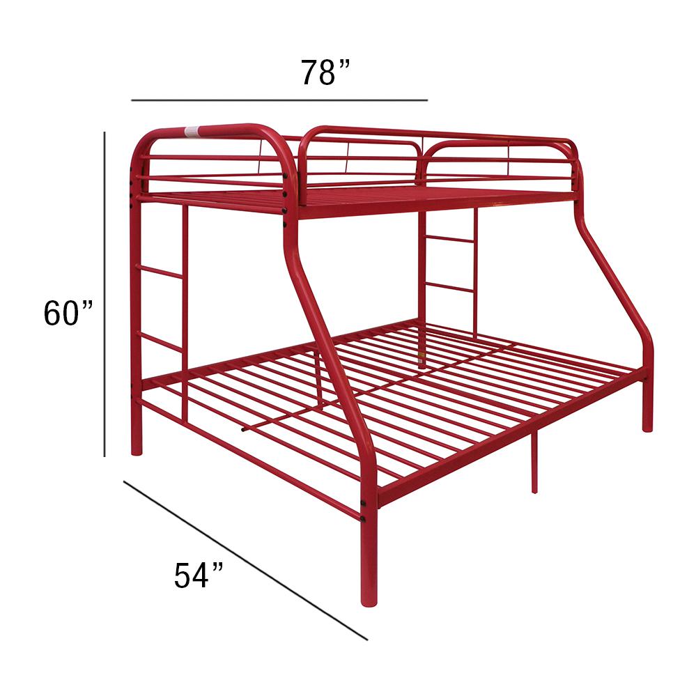 Tritan Twin/Full Bunk Bed, Red. Picture 2