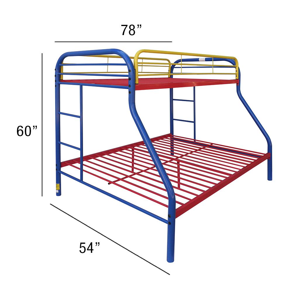 Tritan Twin/Full Bunk Bed, Rainbow. Picture 1