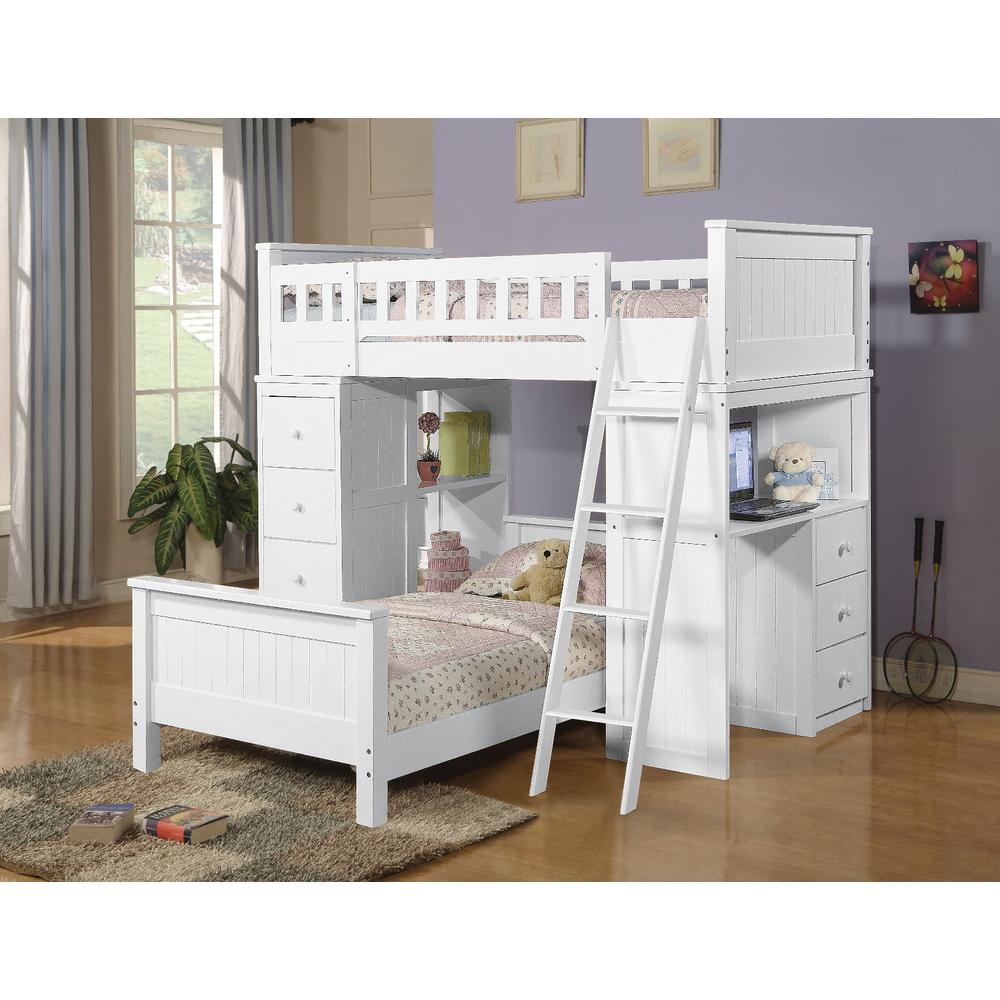 Willoughby White Loft Bed. Picture 1