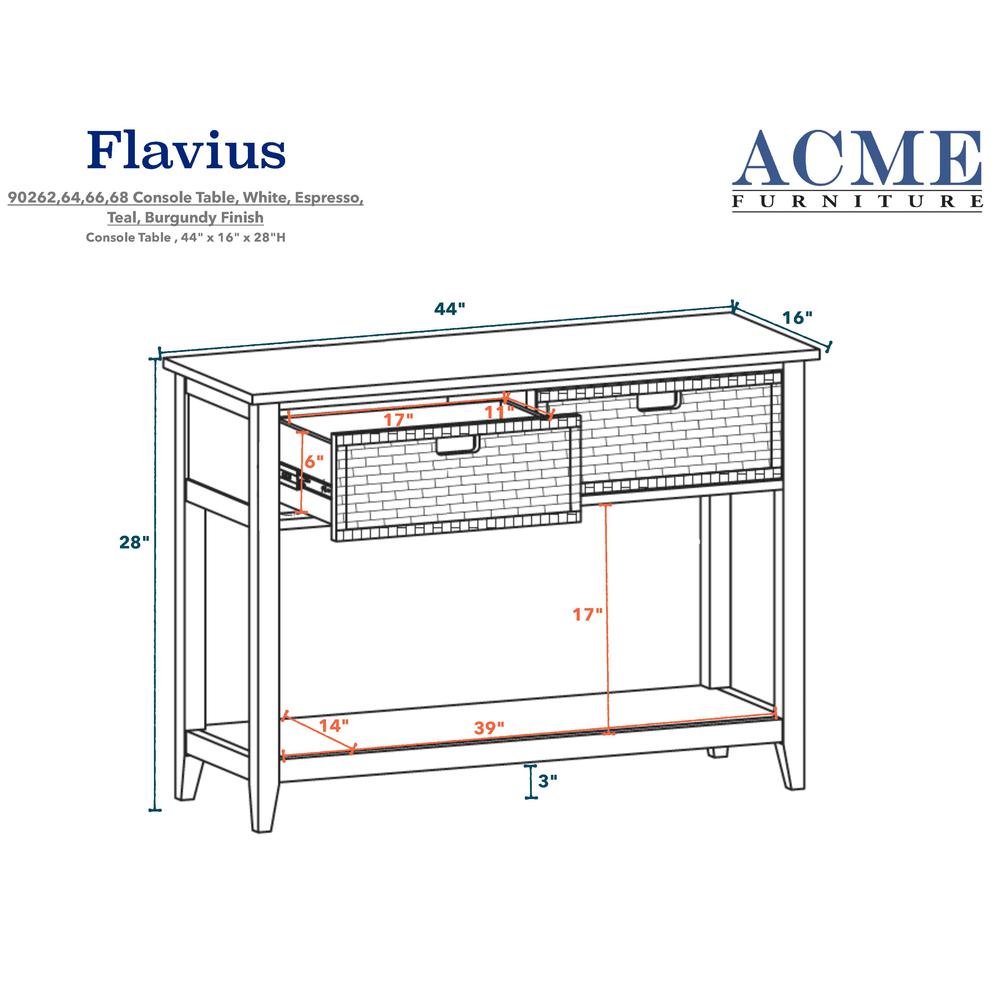 Flavius Console Table, White. Picture 9