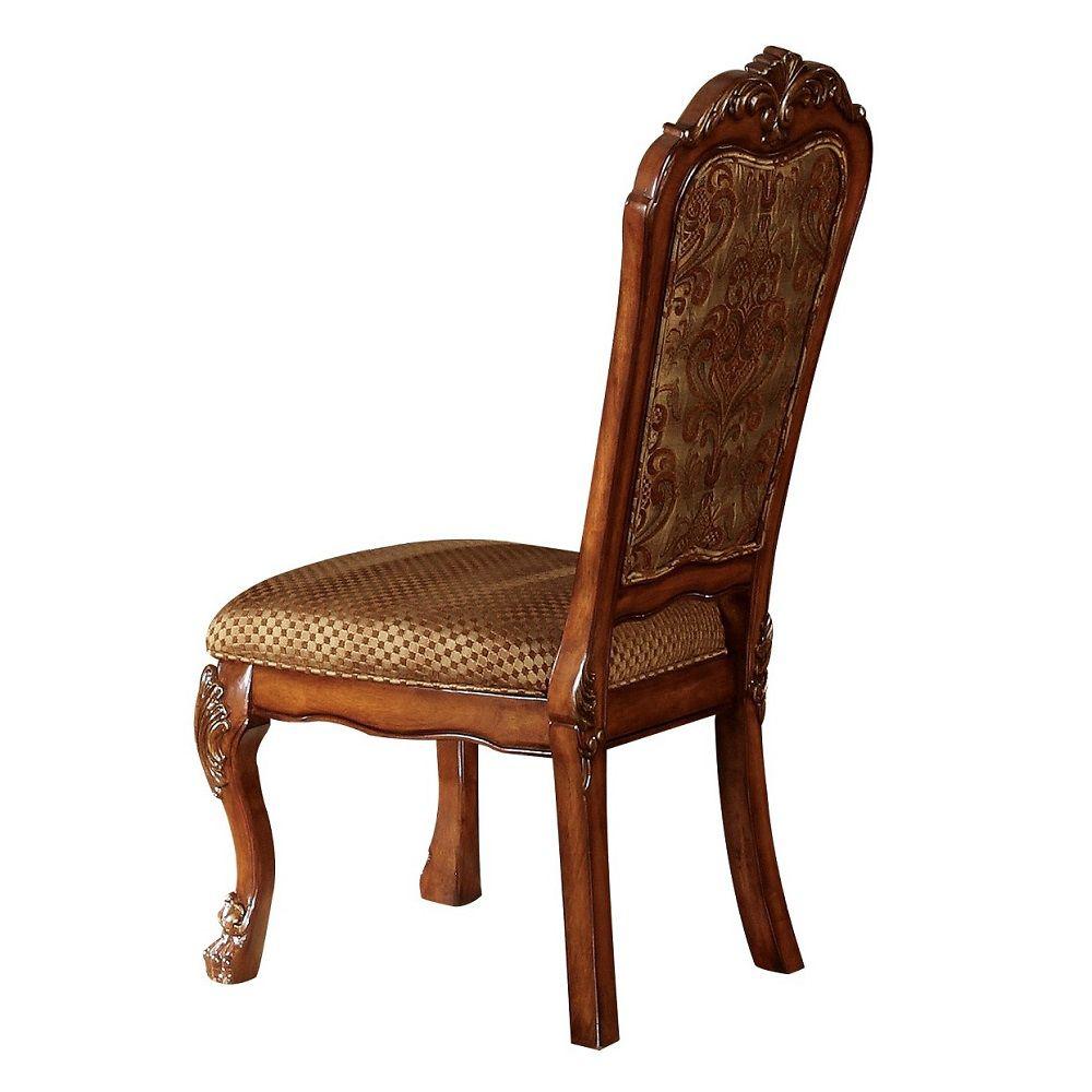 Dresden Side Chair (Set-2), Fabric & Cherry Oak Finish. Picture 1