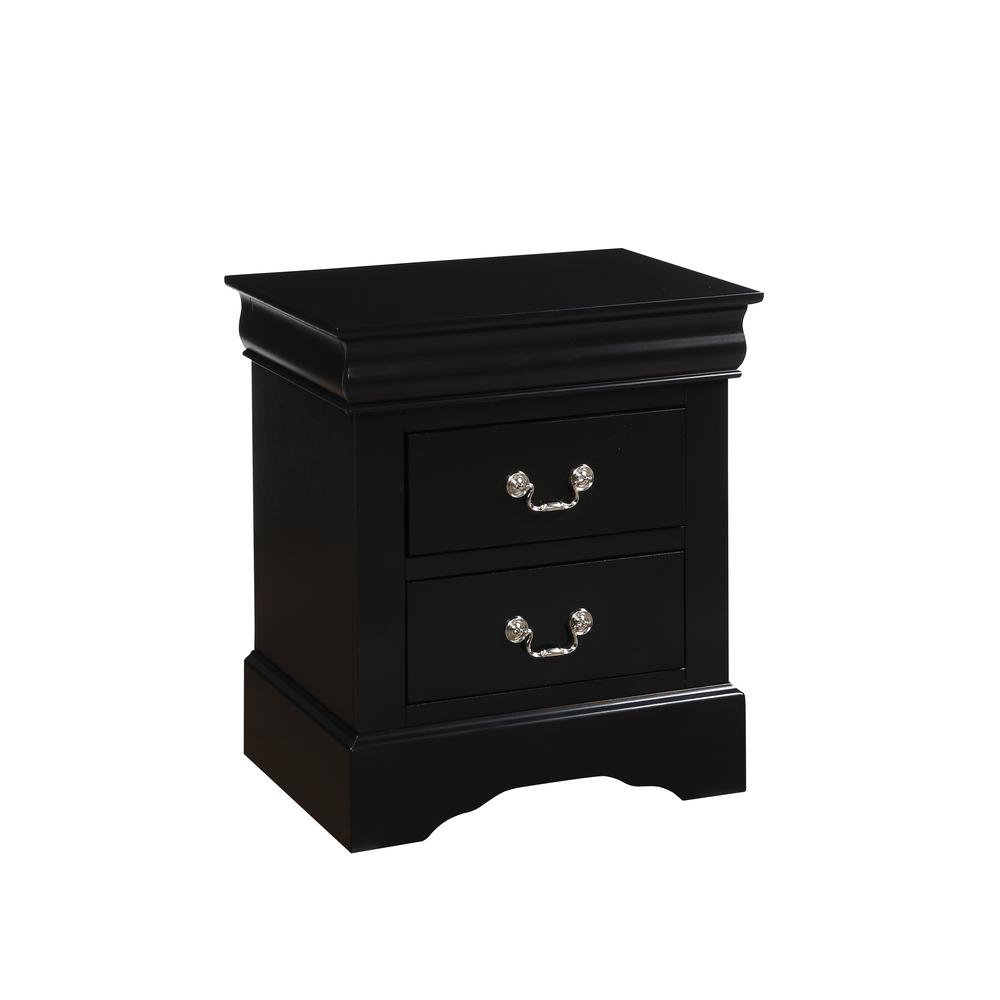 Louis Philippe III Nightstand, Black  (19503). Picture 1