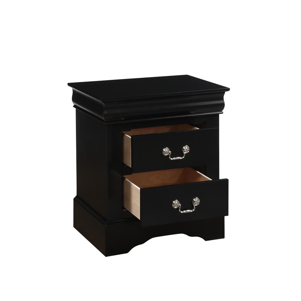 Louis Philippe III Nightstand, Black  (19503). Picture 3