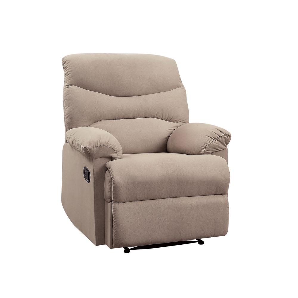 Arcadia Motion Recliner, Light Brown Woven Fabric. Picture 1