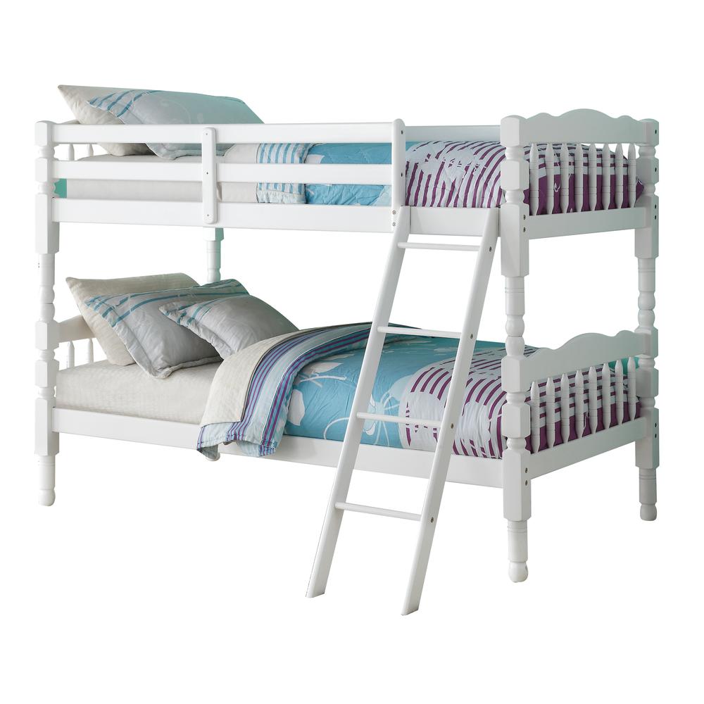 Homestead Twin/Twin Bunk Bed, White. Picture 1