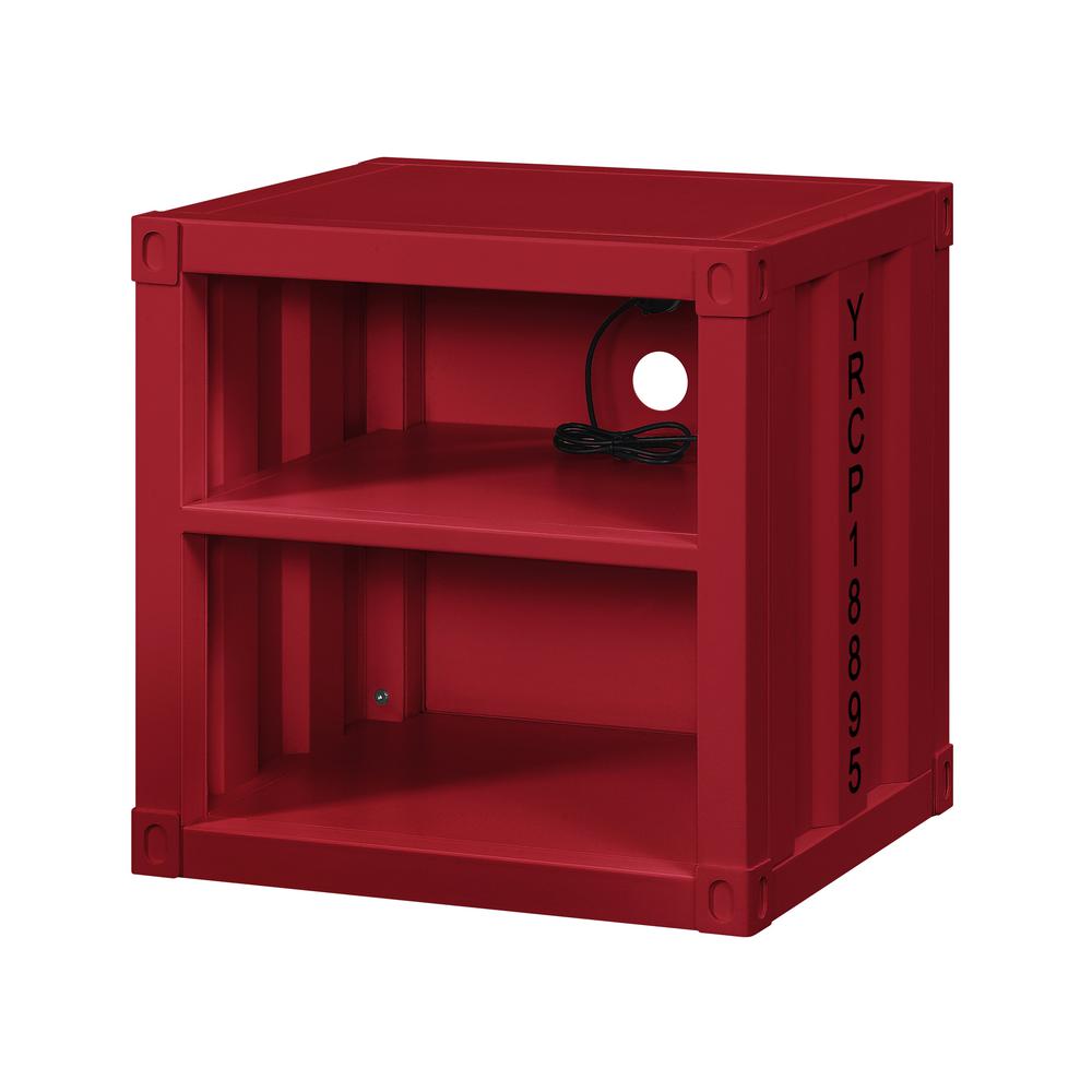 Cargo Nightstand (USB), Red. Picture 1