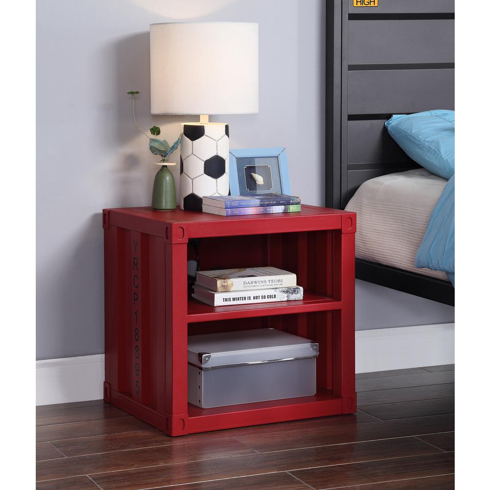 Cargo Nightstand (USB), Red. Picture 4