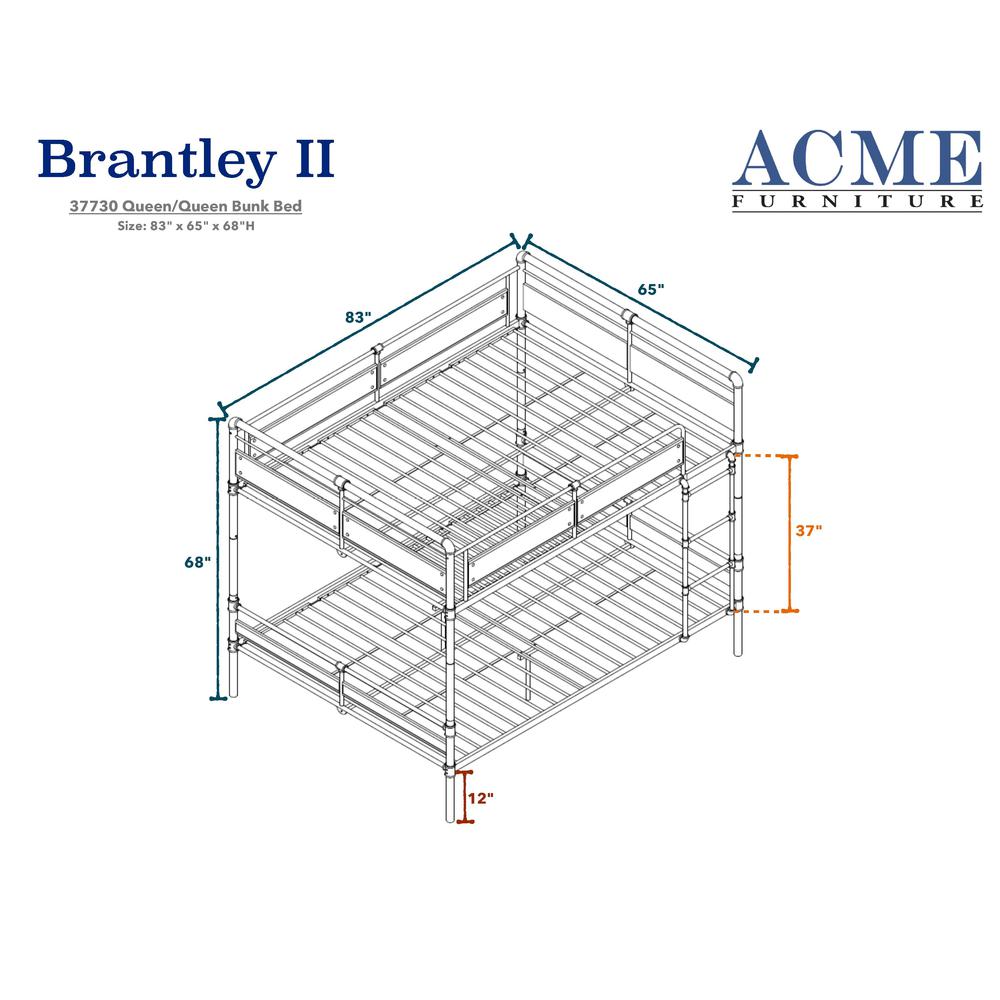 Brantley II Full XL/Queen Bunk Bed, Sandy Black & Dark Bronze Hand-Brushed (1Set/2Ctn). Picture 2