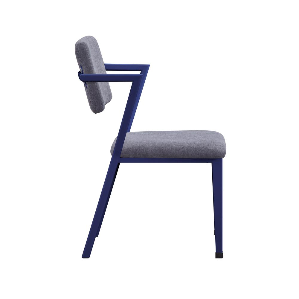 Cargo Chair, Gray Fabric & Blue. Picture 3