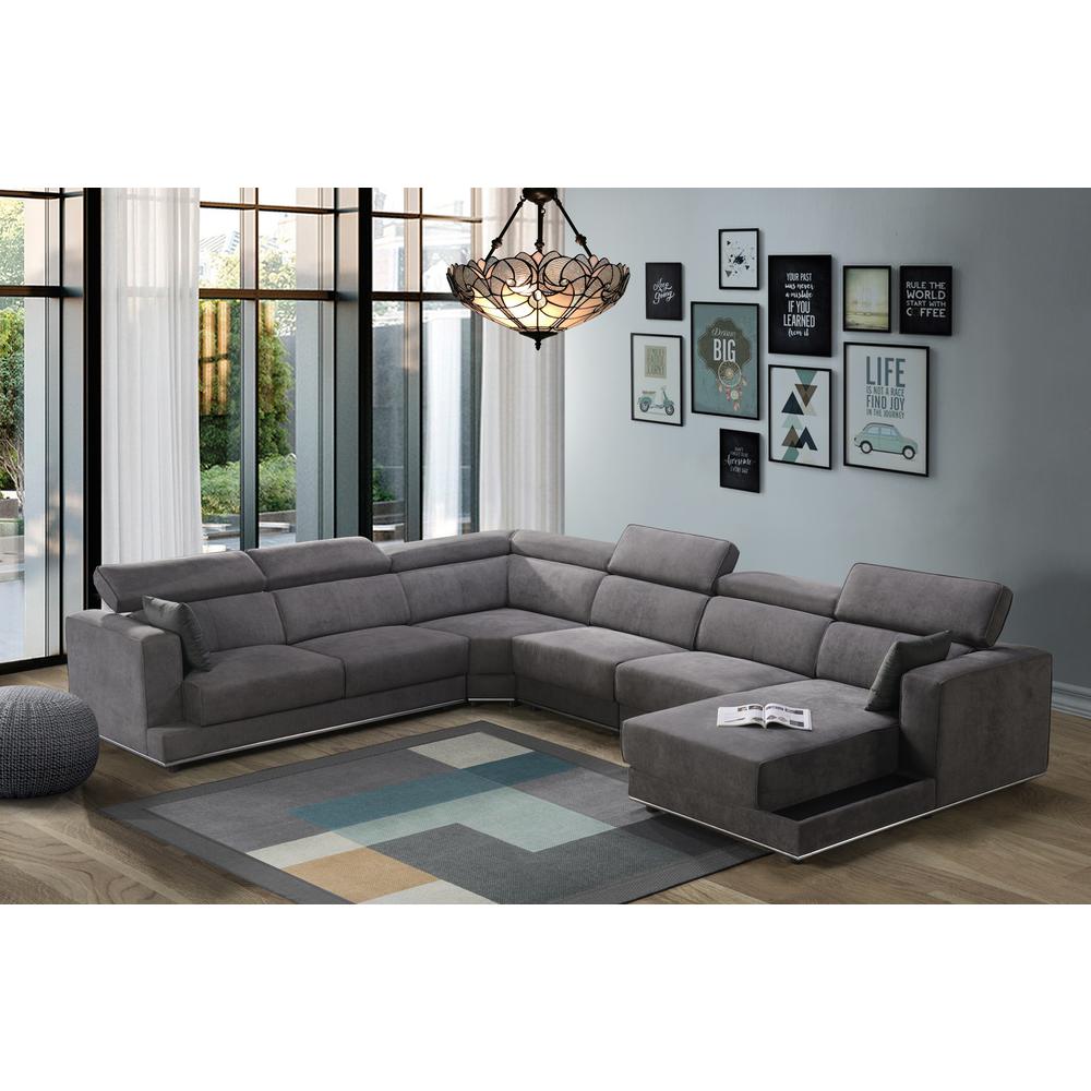 Alwin Modular LF Sofa, Dark Gray Fabric (53720). Picture 7