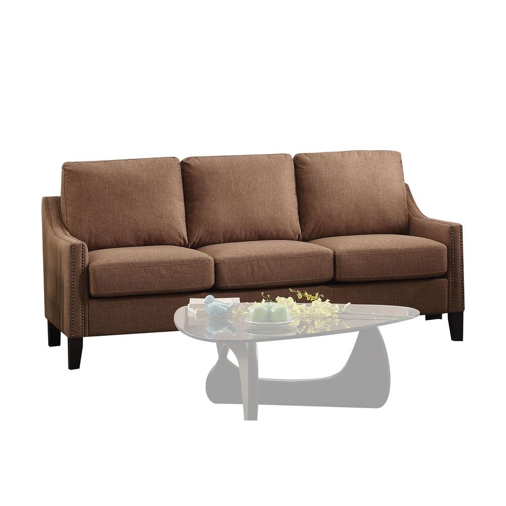Zapata Sofa, Brown Linen. Picture 1