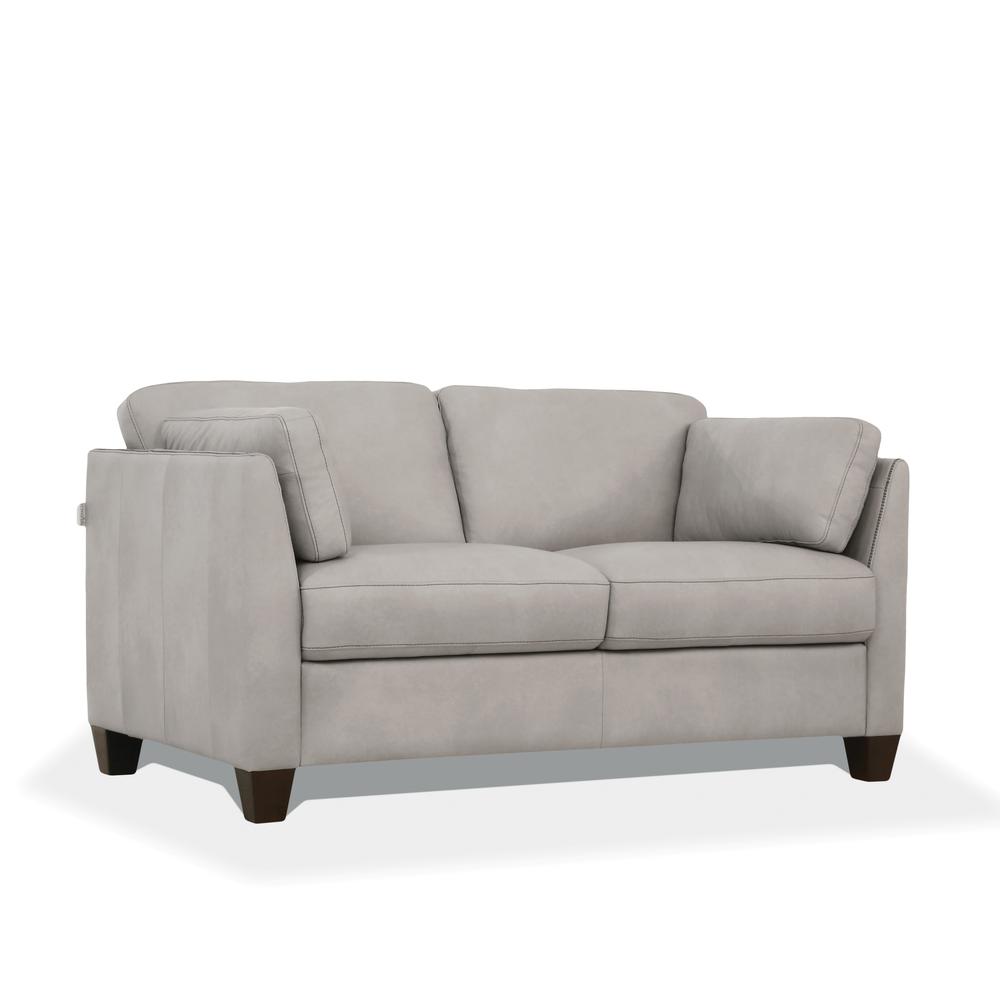 Loveseat, Dusty White Leather 55016. Picture 4