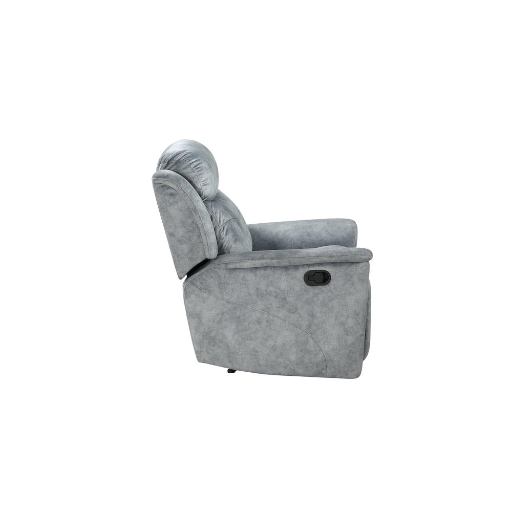 Loveseat w/Console (Motion), Silver Gray Fabric 55031. Picture 1