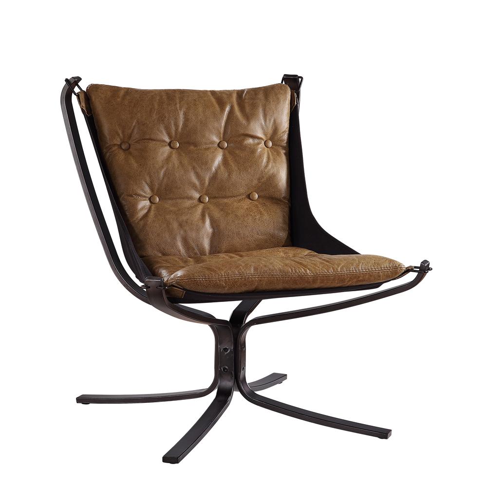 Carney Accent Chair, Vintage Blue Top Grain Leather. Picture 1