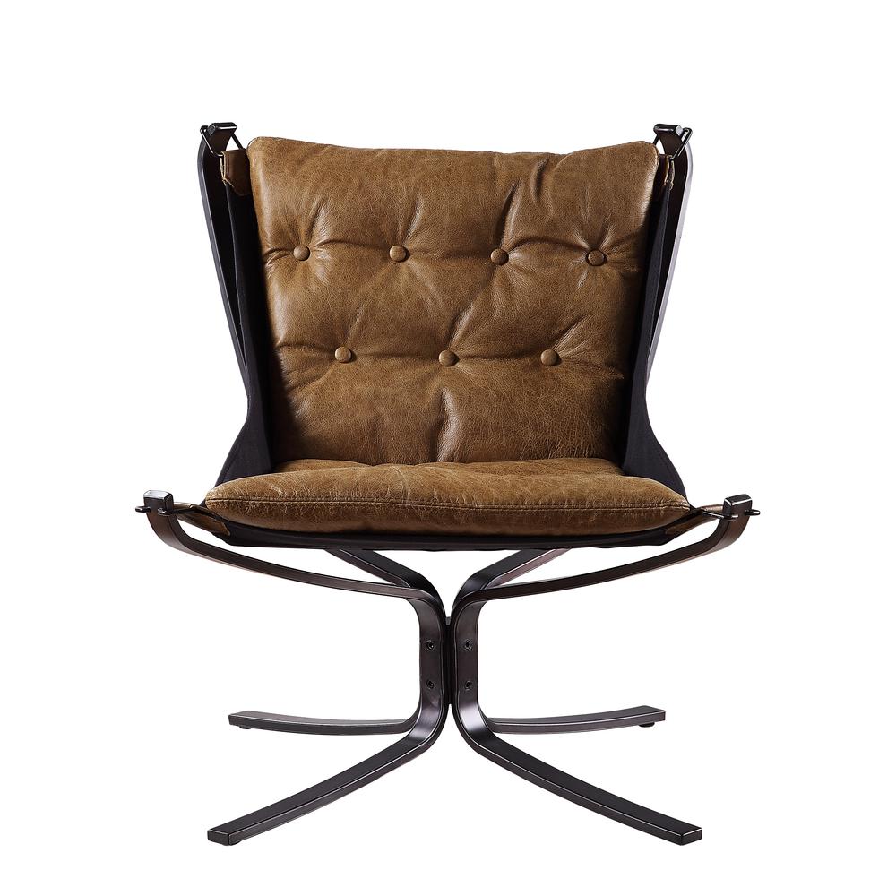 Carney Accent Chair, Vintage Blue Top Grain Leather. Picture 3