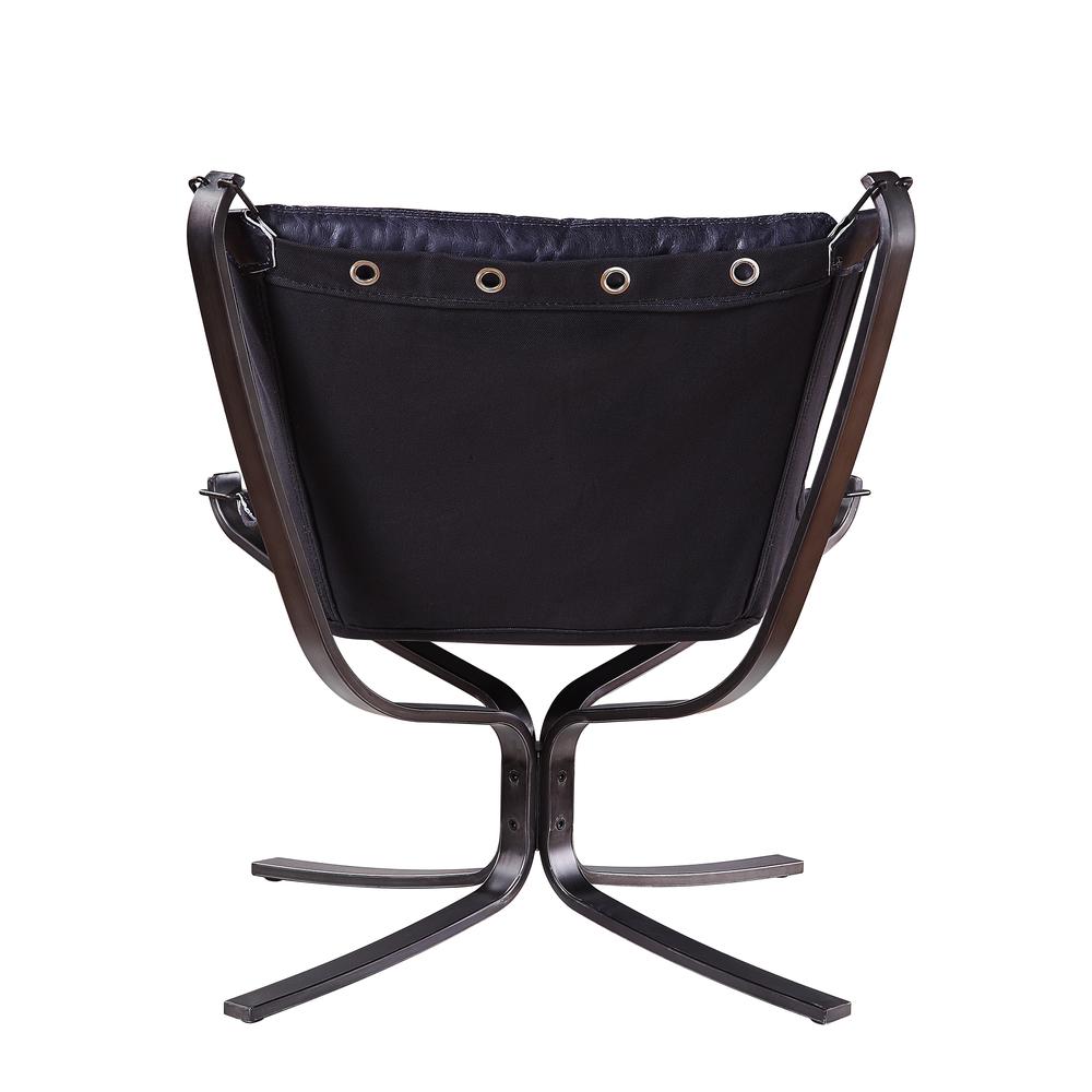 Carney Accent Chair, Vintage Blue Top Grain Leather. Picture 6