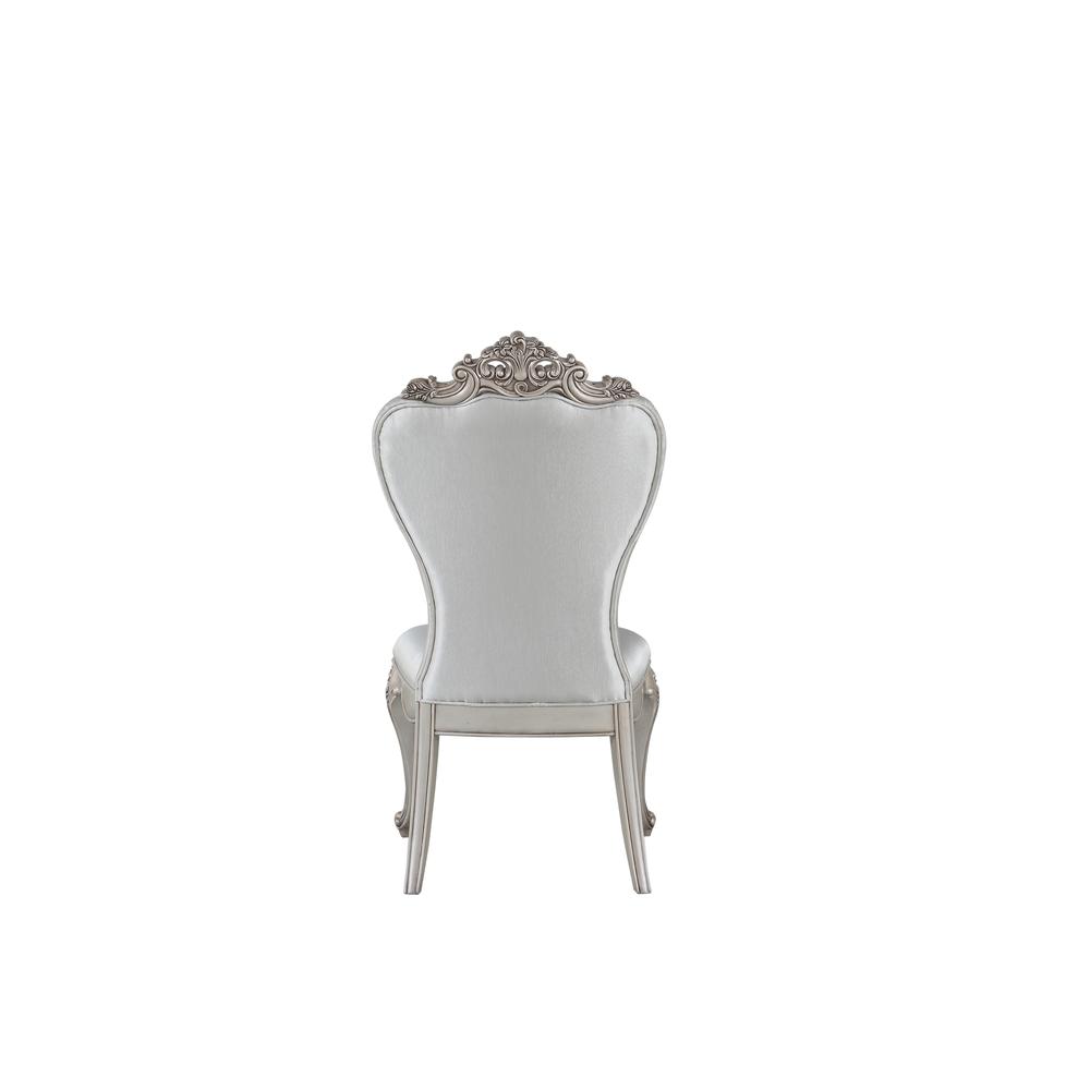 Gorsedd Side Chair (Set-2), Cream Fabric & Antique White. Picture 3