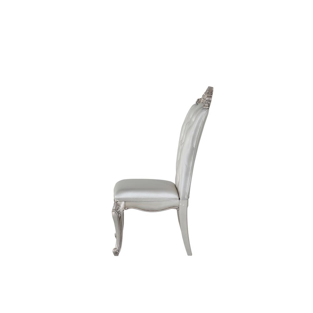 Gorsedd Side Chair (Set-2), Cream Fabric & Antique White. Picture 5