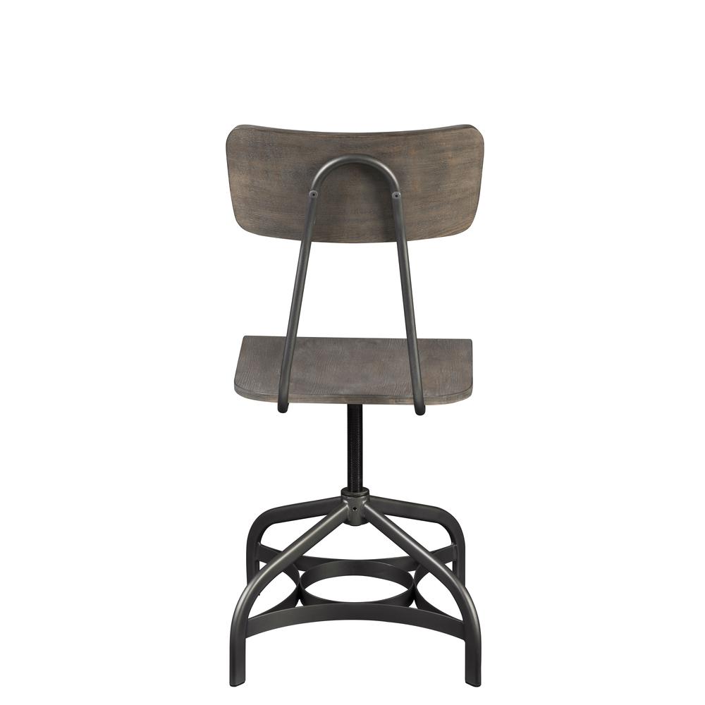 Jonquil Side Chair w/Swivel (Set-2), Gray Oak & Sandy Gray. Picture 3