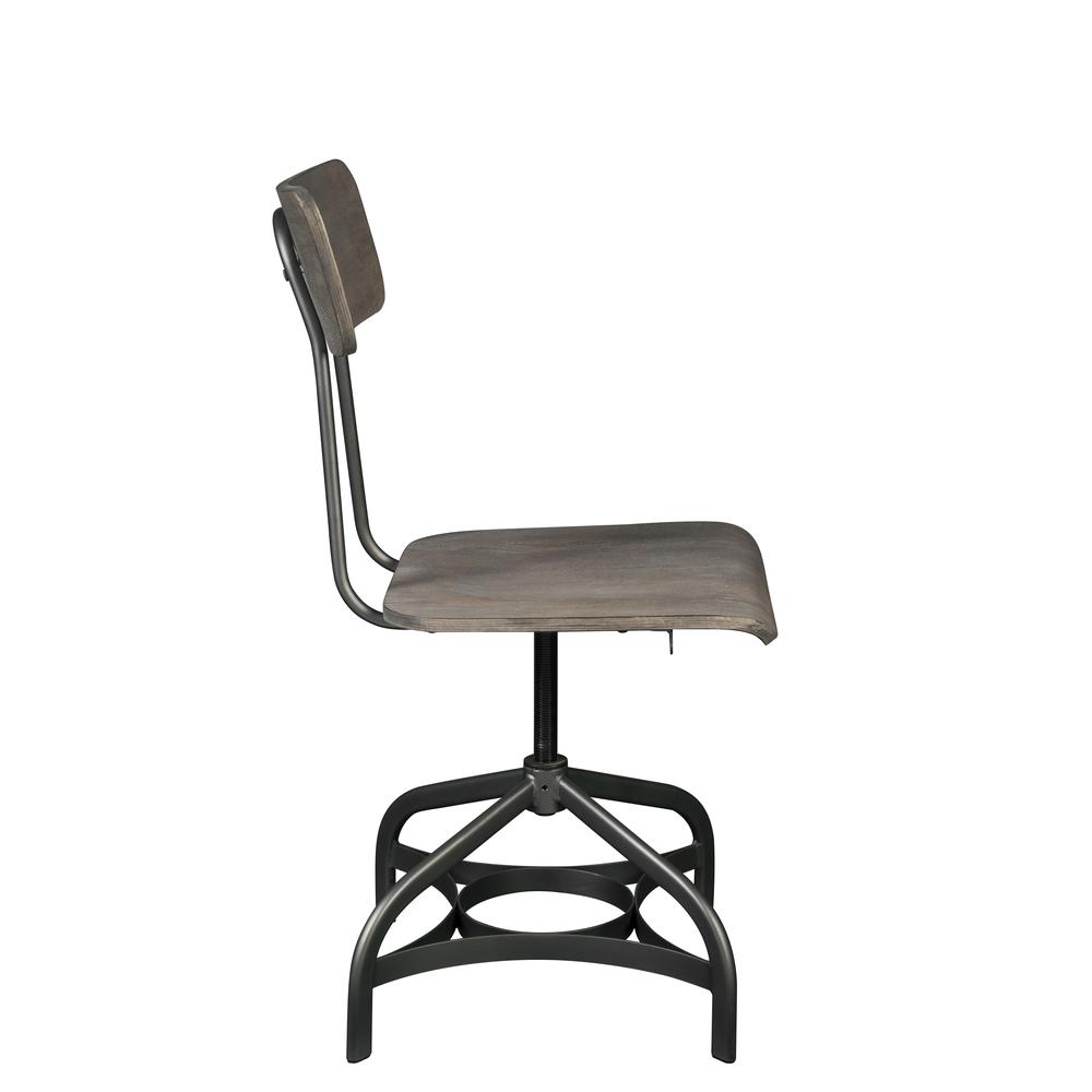 Jonquil Side Chair w/Swivel (Set-2), Gray Oak & Sandy Gray. Picture 5