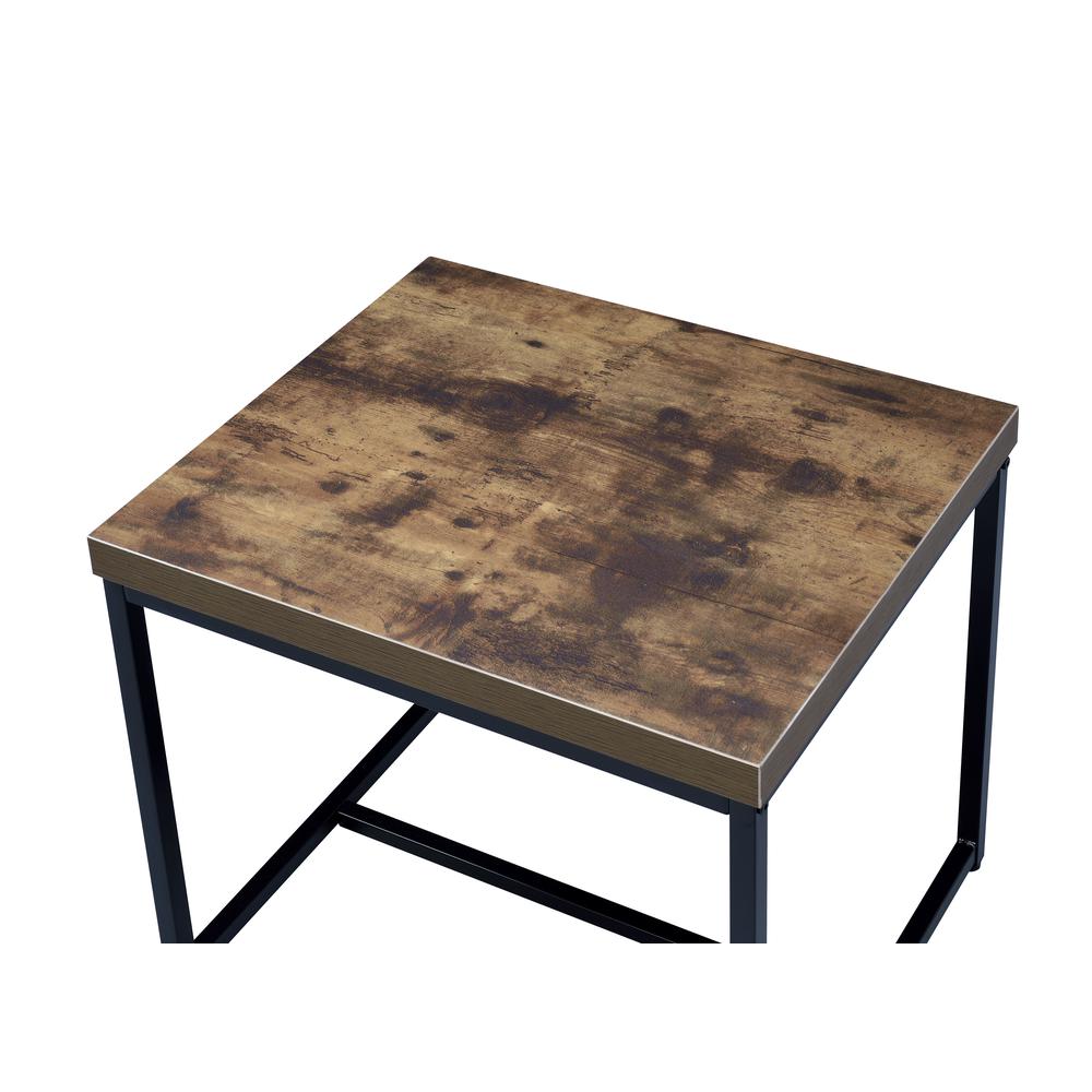 Bob End Table, Weathered Oak & Black. Picture 9