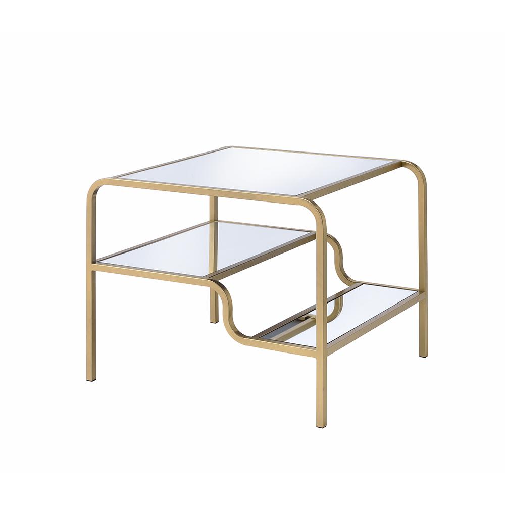 Astrid Coffee Table, Gold & Mirror. Picture 8