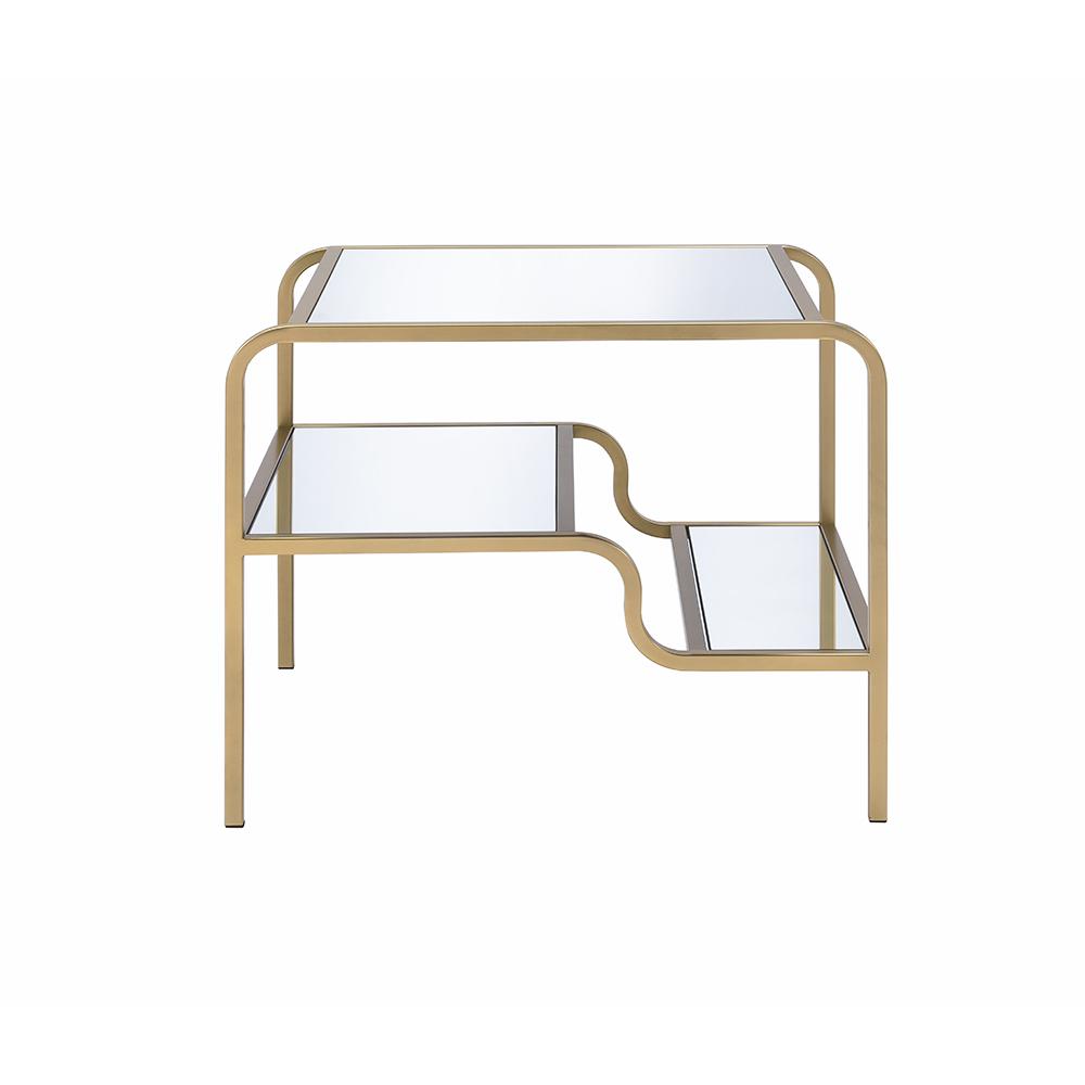 Astrid Coffee Table, Gold & Mirror. Picture 10