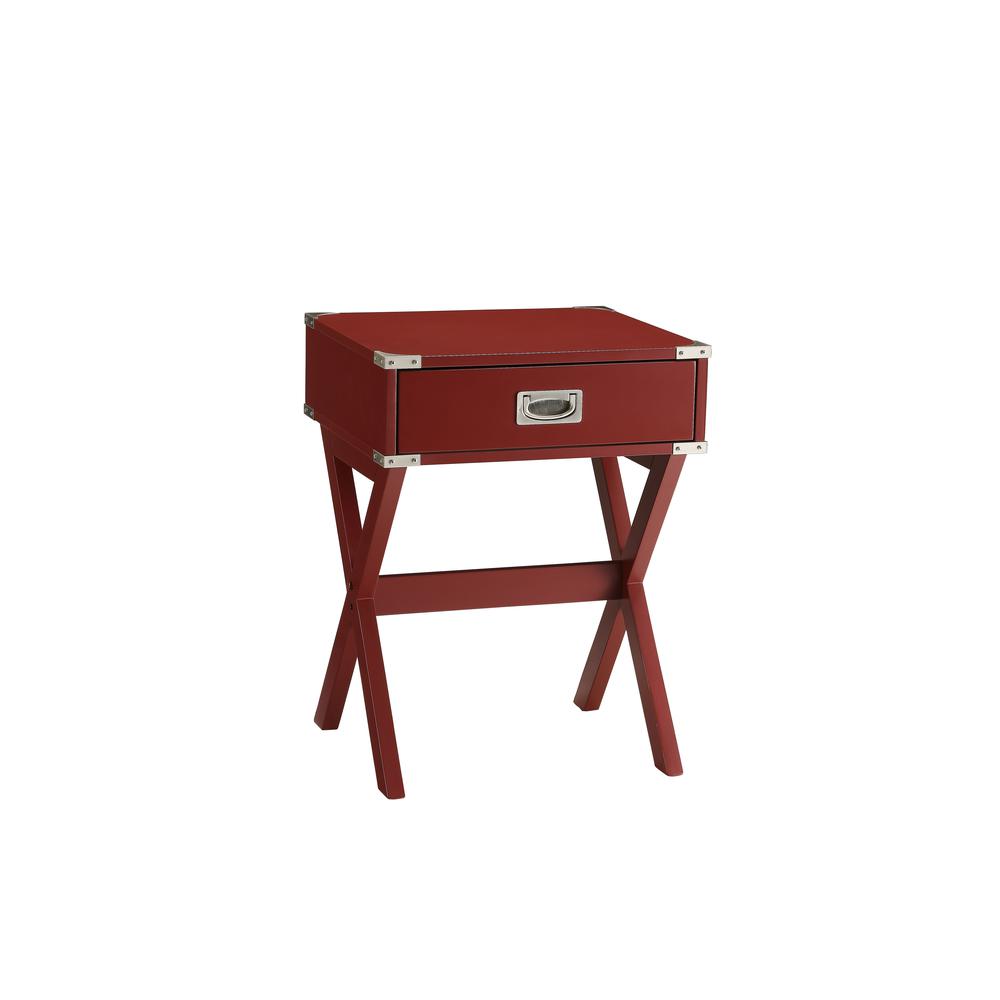 Babs End Table, Red. Picture 1