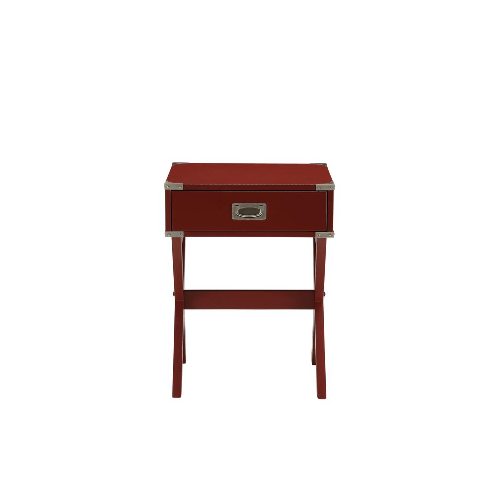 Babs End Table, Red. Picture 3