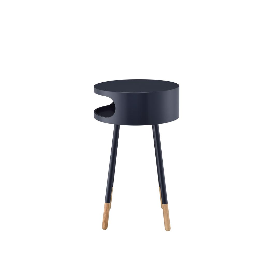 Sonria End Table, Black & Natural. Picture 13