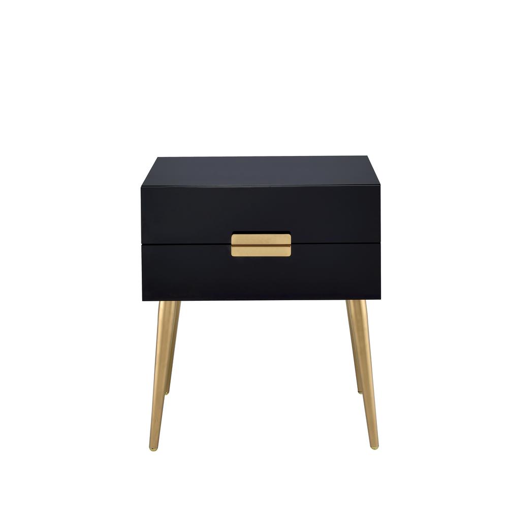 Denvor End Table, White & Gold. Picture 2