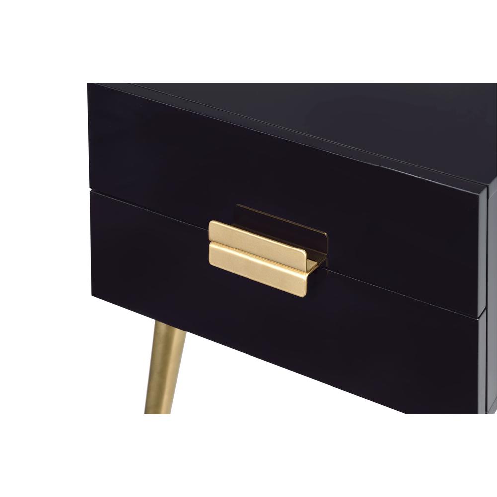 Denvor End Table, White & Gold. Picture 4