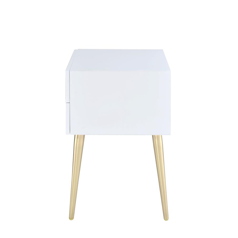 Denvor End Table, White & Gold. Picture 10