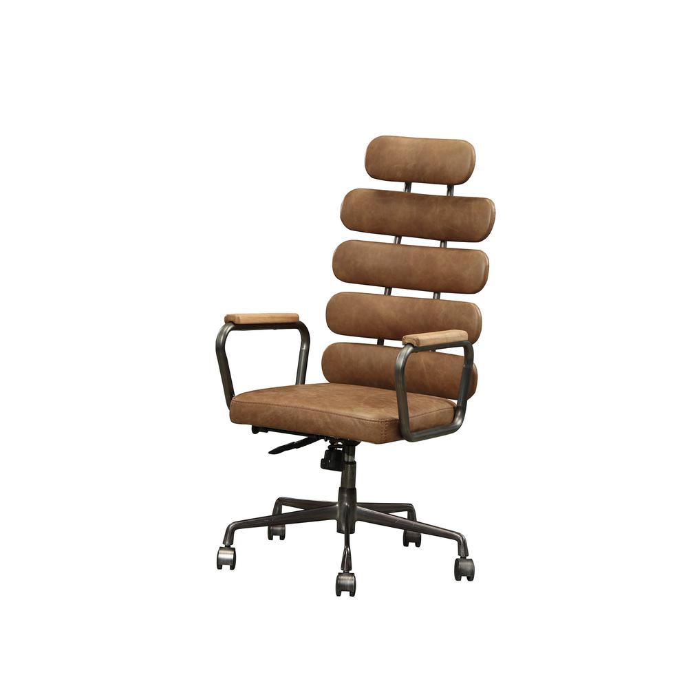 Calan Executive Office Chair, Retro Brown Top Grain Leather. Picture 1