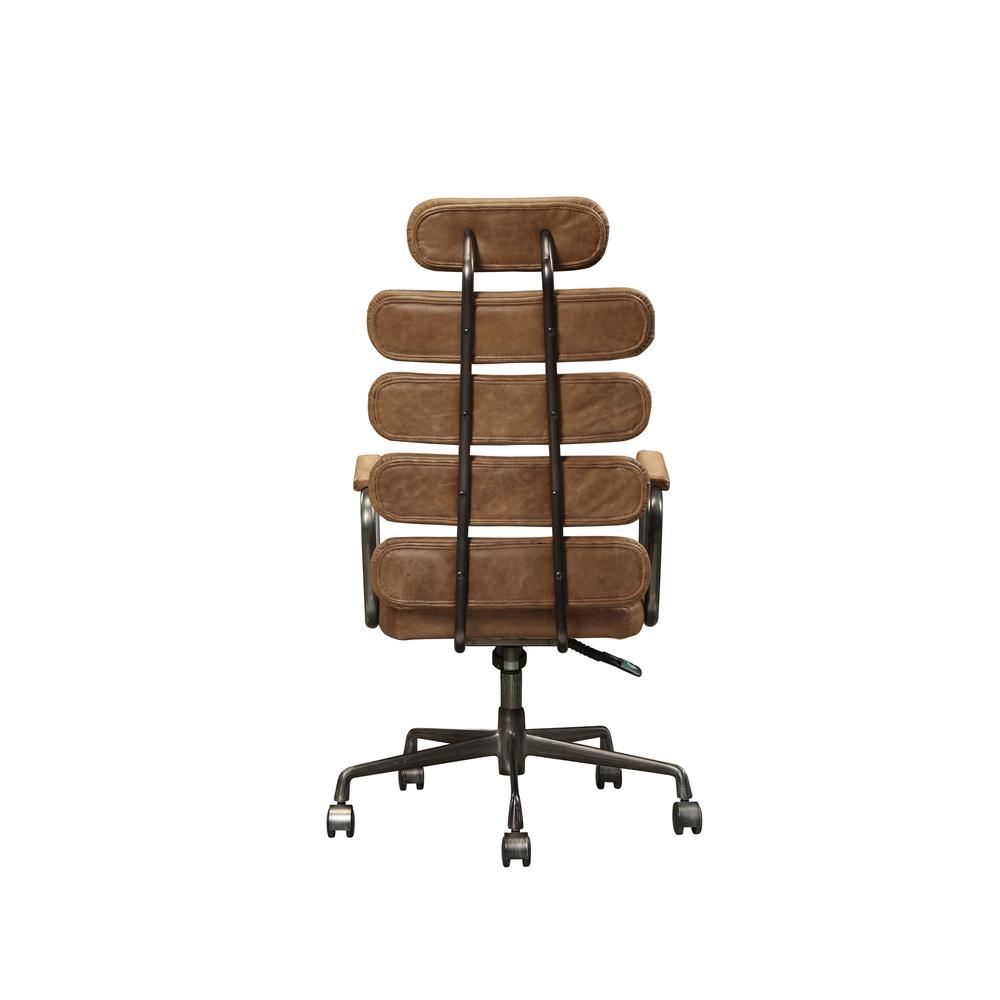 Calan Executive Office Chair, Retro Brown Top Grain Leather. Picture 2