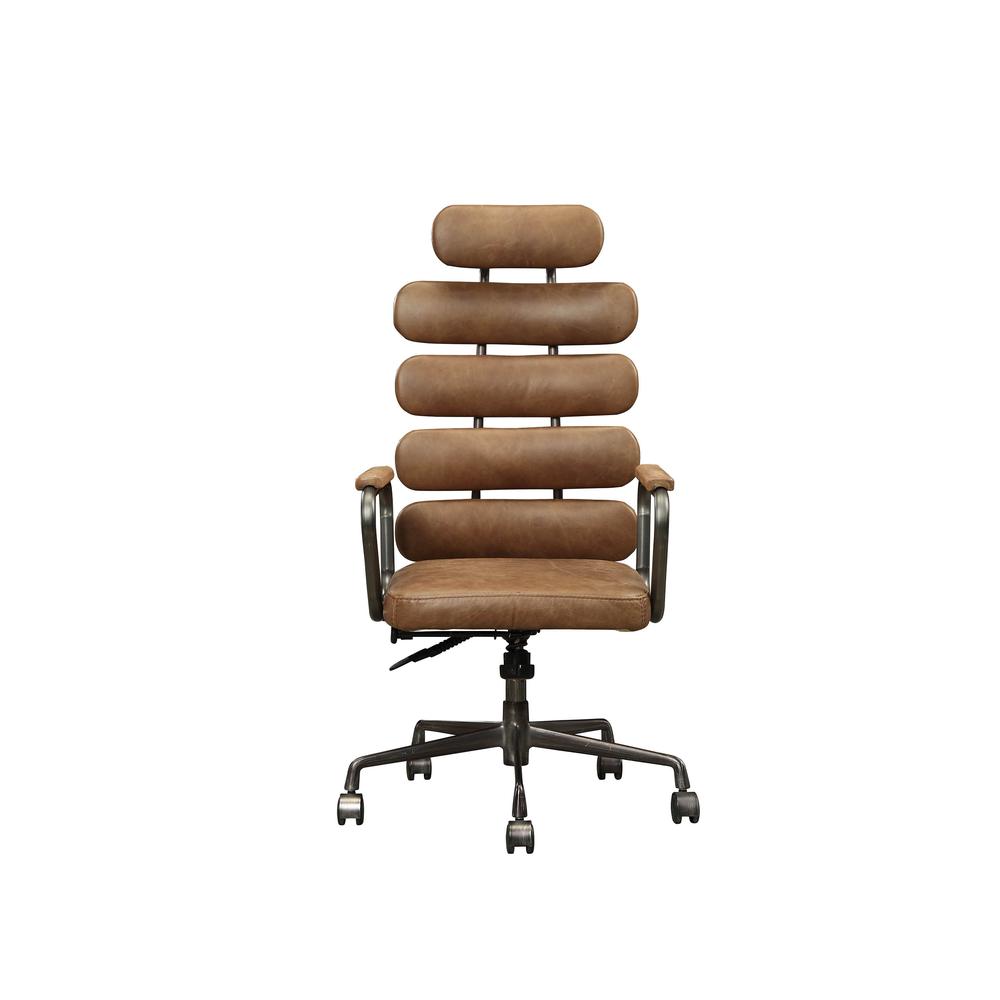 Calan Executive Office Chair, Retro Brown Top Grain Leather. Picture 3