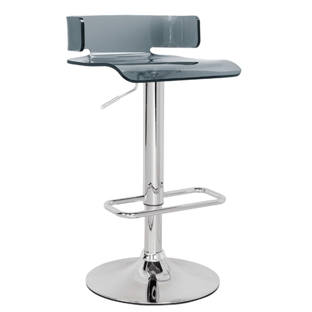 Rania Adjustable Stool w/Swivel, Red & Chrome, 22"~31" Seat Height. Picture 2