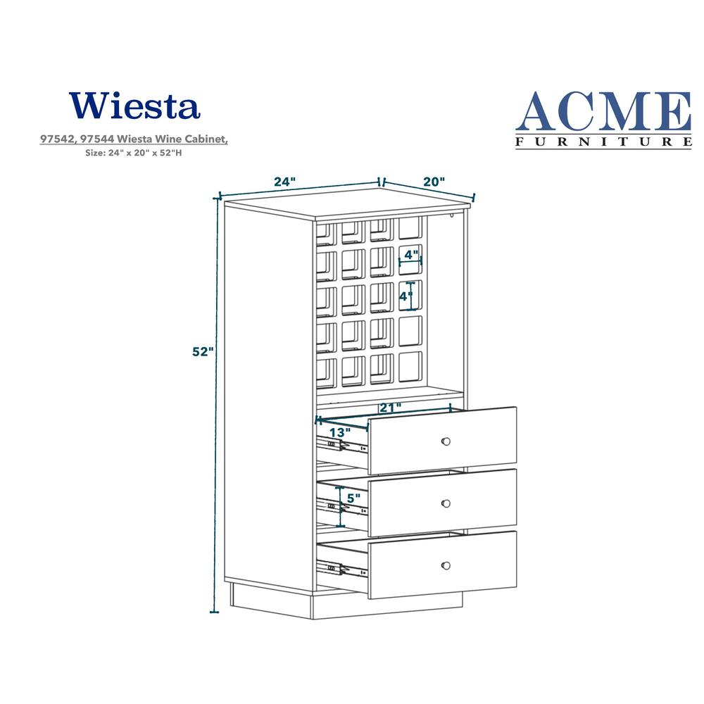 Wiesta Wine Cabinet, Antique White. Picture 2