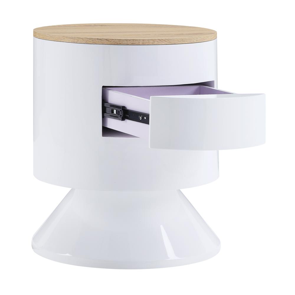 Otith Night Table, White High Gloss. Picture 3