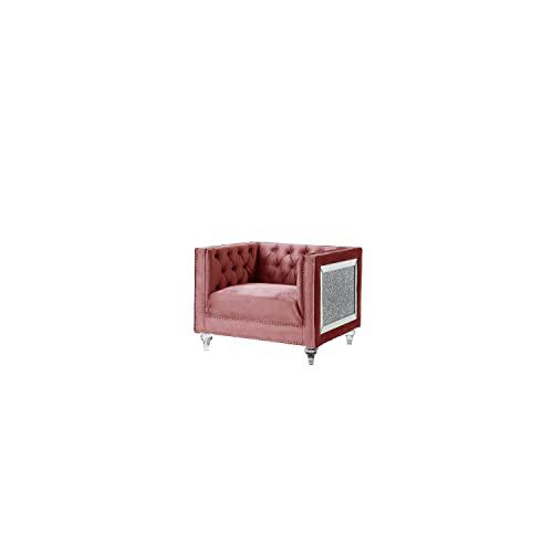 HeiberoII Chair, Pink Velvet (LV00329). Picture 1