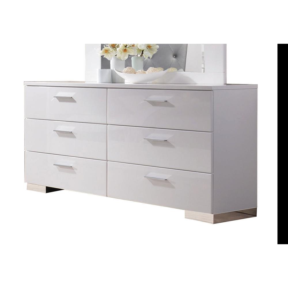 Dresser, White & Chrome Leg. Picture 1