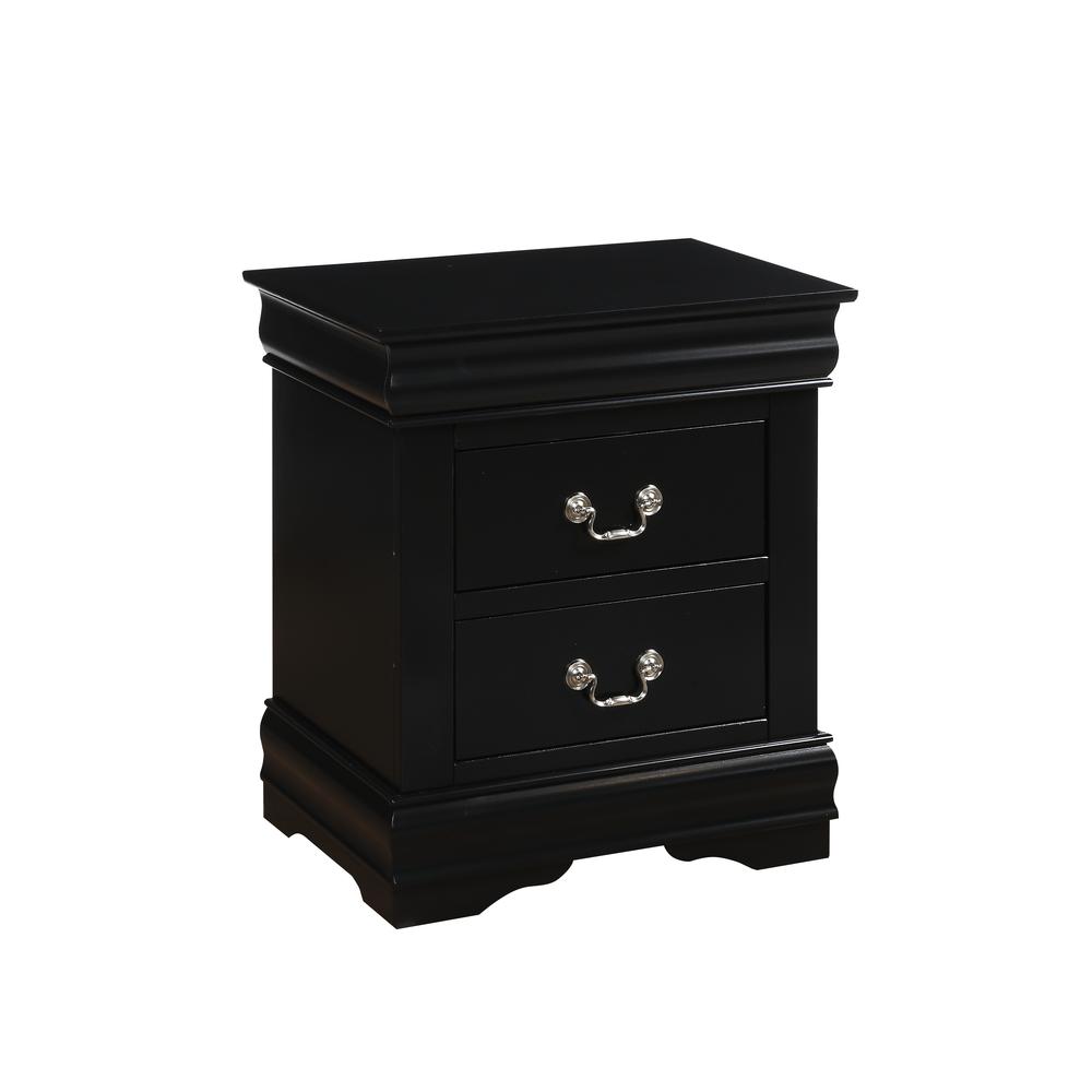 Louis Philippe Nightstand, Black (23733). Picture 2
