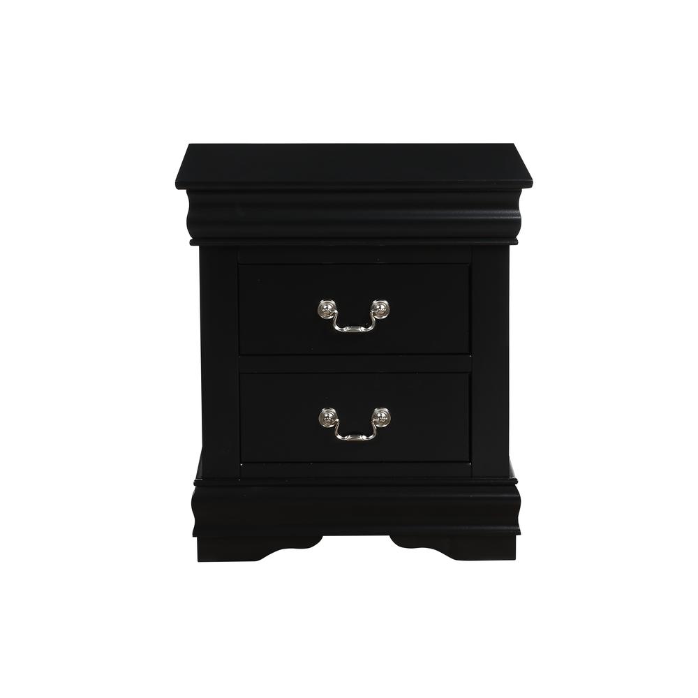 Louis Philippe Nightstand, Black (23733). Picture 3