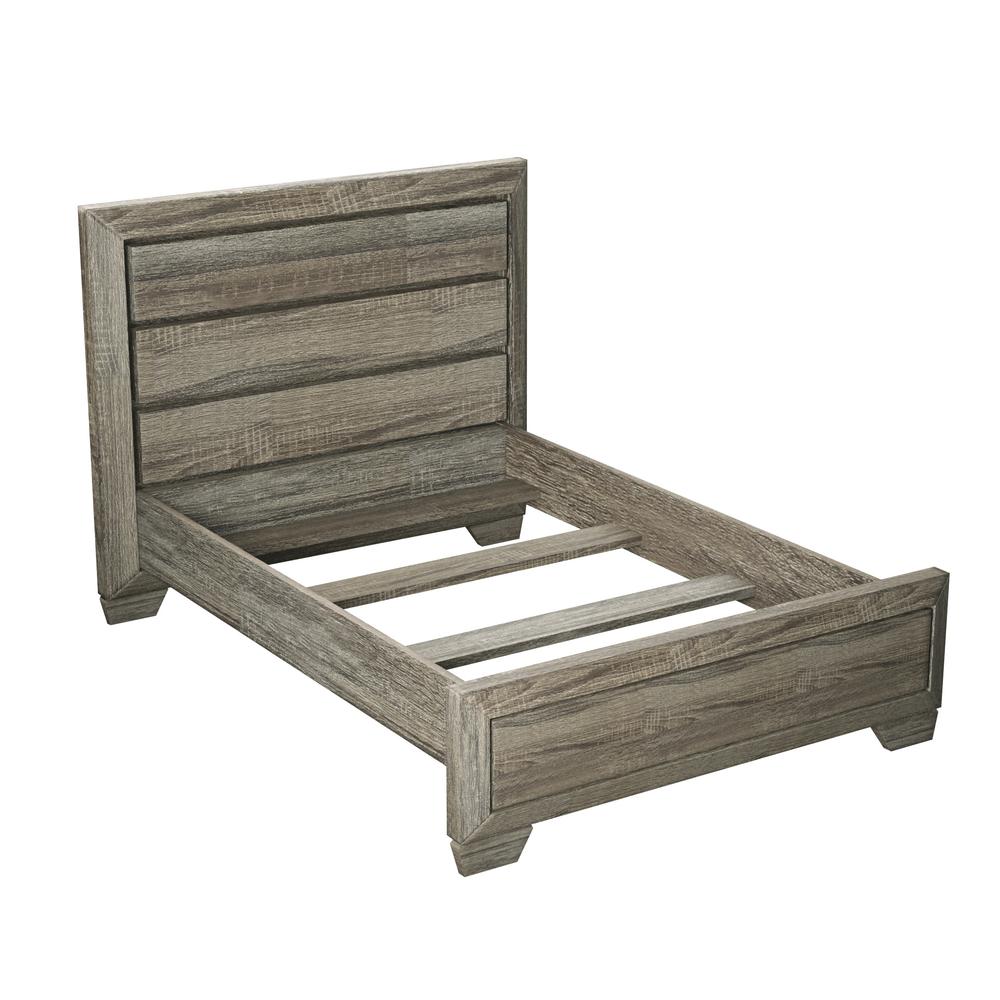 Queen Bed, Weathered Gray Grain. Picture 2