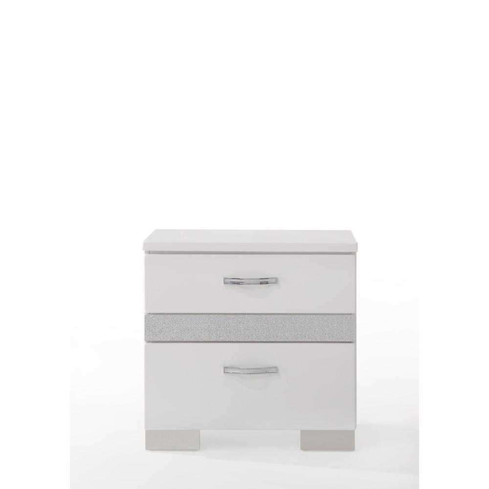 Nightstand, White High Gloss. Picture 4