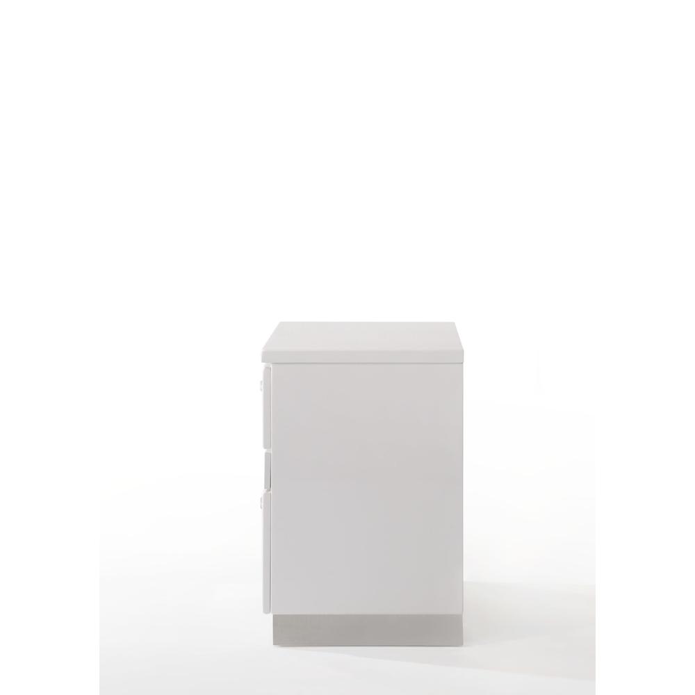Nightstand, White High Gloss. Picture 6