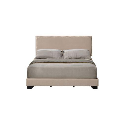 Leandros Beige Fabric Queen Bed. Picture 2